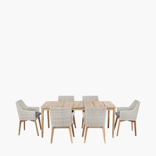 pacific lifestyle Larissa Light Kubu Grey Outdoor Dining Set