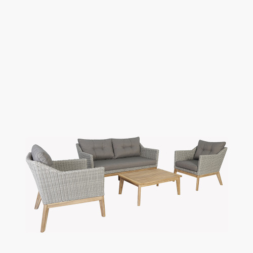Pacific Lifestyle Larissa Light Kubu Grey Outdoor Seating Set