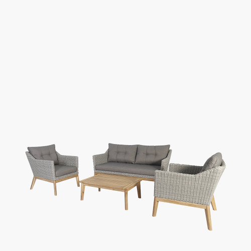 Pacific Lifestyle Larissa Light Kubu Grey Outdoor Seating Set