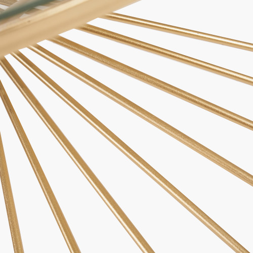 Pacific Lifestyle Liberty Glass And Gold Metal Coffee Table