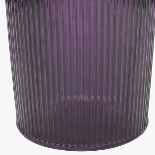 Pacific Lifestyle Lilac Recycled Glass Ribbed Vase Tall