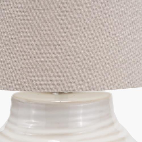 Pacific Lifestyle Linnea White Grooved Ceramic Floor Lamp