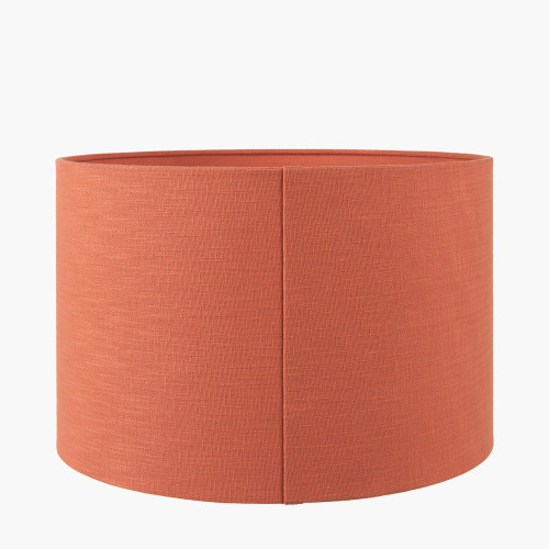 Pacific Lifestyle Lino 25cm Cinnamon Self Lined Linen Cylinder Lampshade