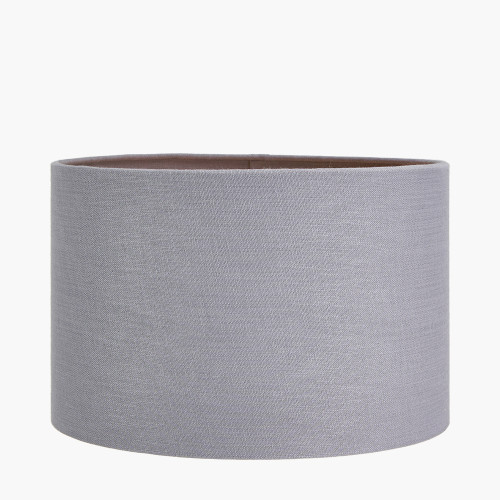 Pacific Lifestyle Lino 30cm Steel Grey Self Lined Linen Cylinder Lampshade