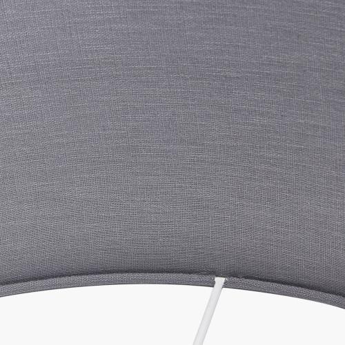 Pacific Lifestyle Lino 30cm Steel Grey Self Lined Linen Cylinder Lampshade