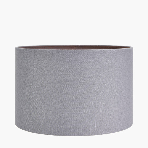 Pacific Lifestyle Lino 35cm Steel Grey Self Lined Linen Cylinder Lampshade