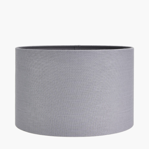 pacific lifestyle Lino 35cm Steel Grey Self Lined Linen Cylinder Lampshade
