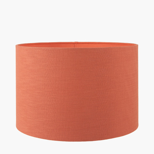Pacific Lifestyle Lino 40cm Cinnamon Self Lined Linen Cylinder Lampshade