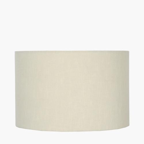 pacific lifestyle Lino 50cm Cream Self Lined Linen Cylinder Lampshade