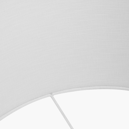 Pacific Lifestyle Lino 50cm White Self Lined Linen Cylinder Lampshade
