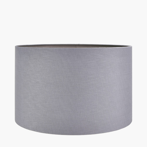 Pacific Lifestyle Lino 55cm Steel Grey Self Lined Linen Cylinder Lampshade