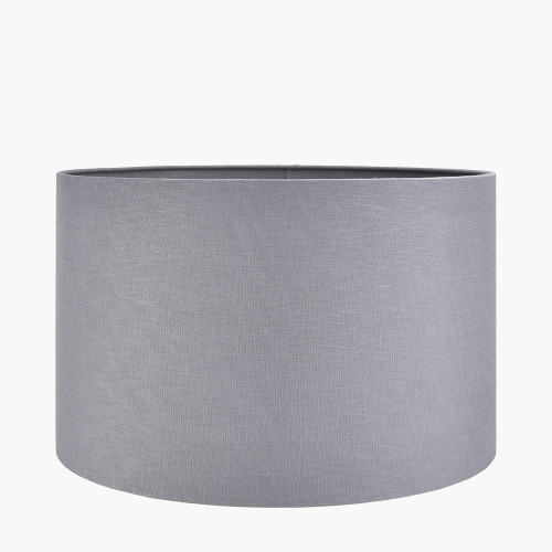 pacific lifestyle Lino 55cm Steel Grey Self Lined Linen Cylinder Lampshade