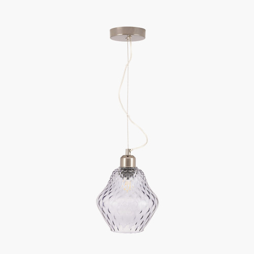 pacific lifestyle Lisbon Grey Optic Diamond Glass Pendant