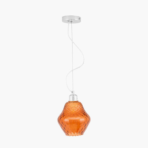 pacific lifestyle Lisbon Orange Optic Diamond Glass Pendant