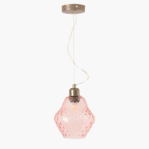 pacific lifestyle Lisbon Rose Optic Diamond Glass Pendant