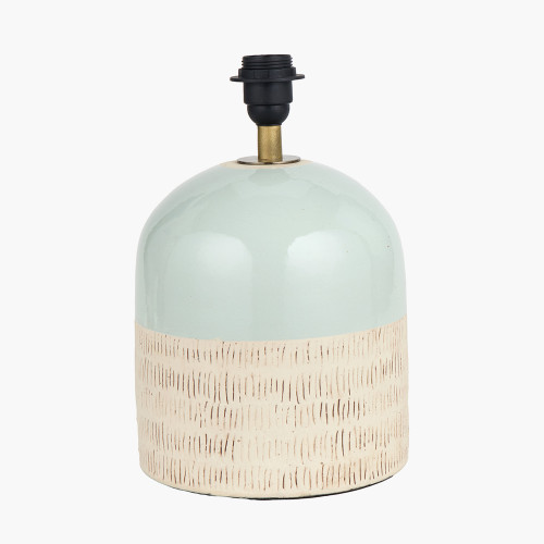 Pacific Lifestyle Lotta Duck Egg And Natural Stoneware Table Lamp Base