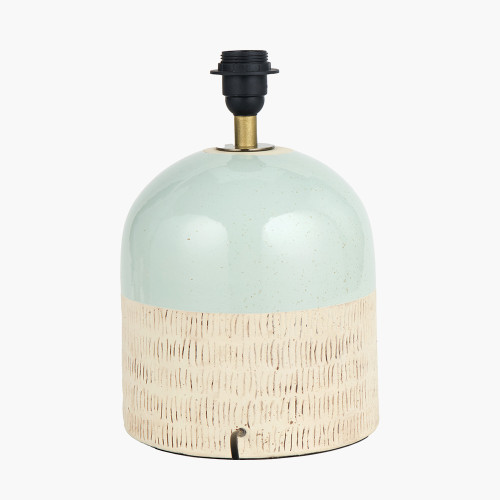 Pacific Lifestyle Lotta Duck Egg And Natural Stoneware Table Lamp Base
