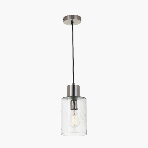 Pacific Lifestyle Loxley Ripple Effect Clear Glass Pendant