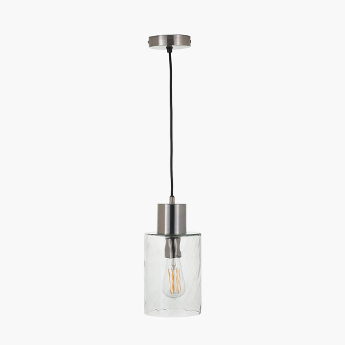 Pacific Lifestyle Loxley Ripple Effect Clear Glass Pendant