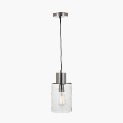 Pacific Lifestyle Loxley Ripple Effect Clear Glass Pendant