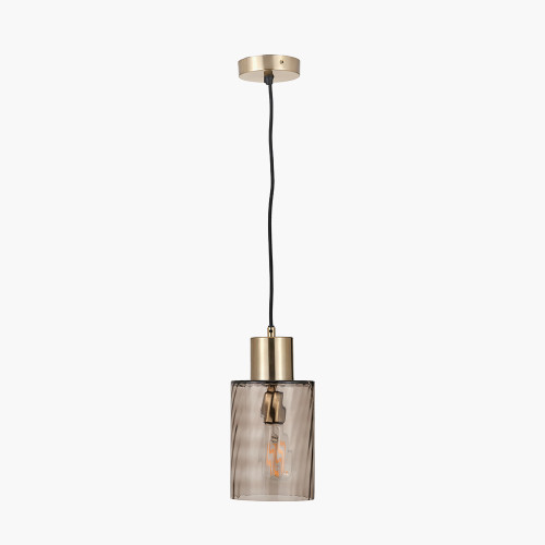 pacific lifestyle Loxley Ripple Effect Light Brown Glass Pendant