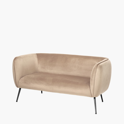 Pacific Lifestyle Lucca Biscuit Velvet And Metal Sofa