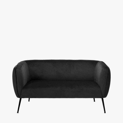 Pacific Lifestyle Lucca Black Velvet And Metal Sofa