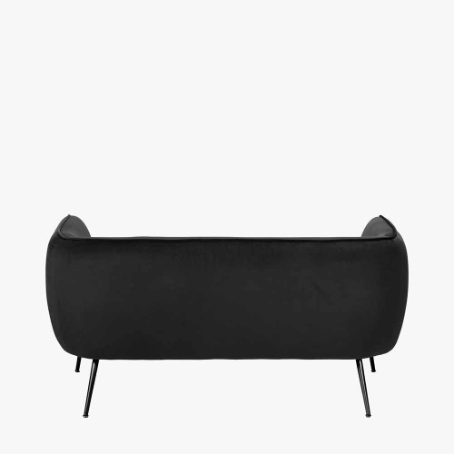 Pacific Lifestyle Lucca Black Velvet And Metal Sofa