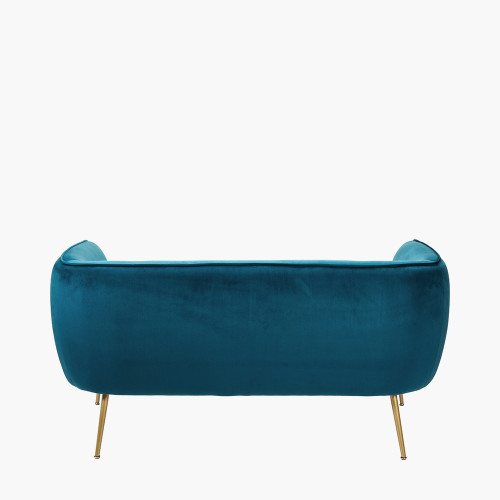 Pacific Lifestyle Lucca Sapphire Blue Velvet And Metal Sofa