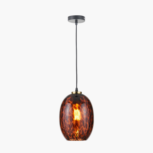 Pacific Lifestyle Lucien Tortoiseshell Egg Glass Pendant