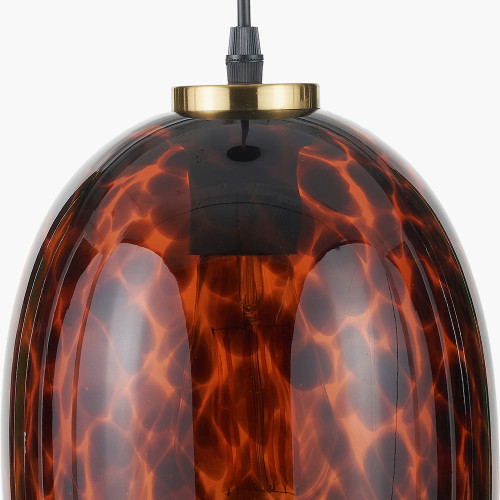 Pacific Lifestyle Lucien Tortoiseshell Egg Glass Pendant