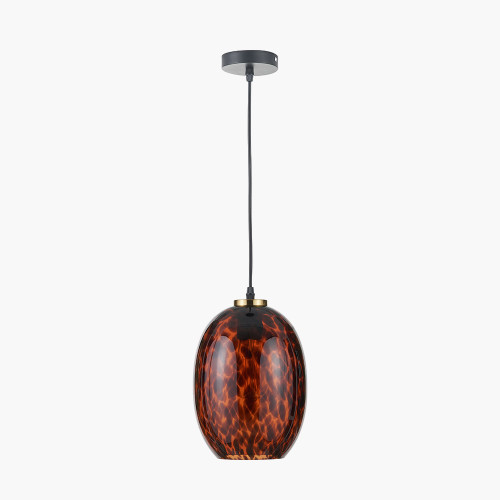 pacific lifestyle Lucien Tortoiseshell Egg Glass Pendant