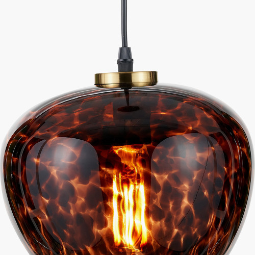Pacific Lifestyle Lucien Tortoiseshell Glass Pendant