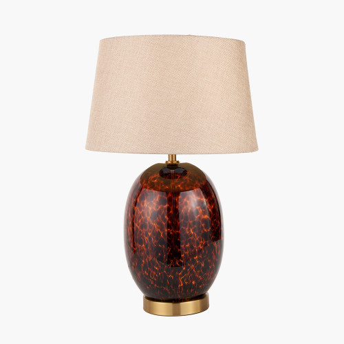Pacific Lifestyle Lucien Tortoiseshell Glass Tall Table Lamp