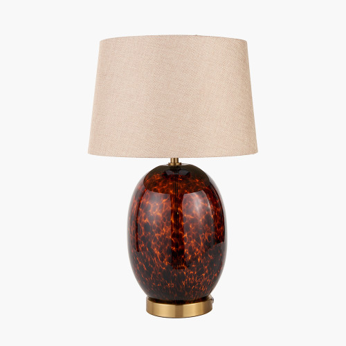 Pacific Lifestyle Lucien Tortoiseshell Glass Tall Table Lamp
