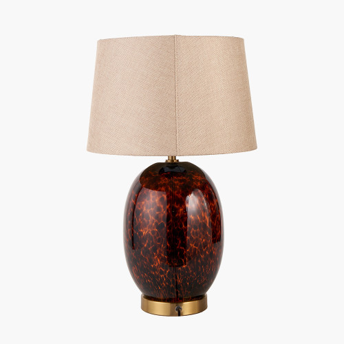 Pacific Lifestyle Lucien Tortoiseshell Glass Tall Table Lamp