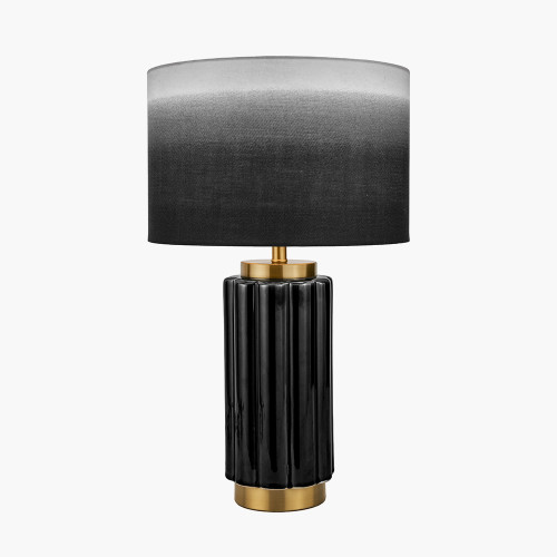 pacific lifestyle Lushan Black Scalloped Ceramic Table Lamp