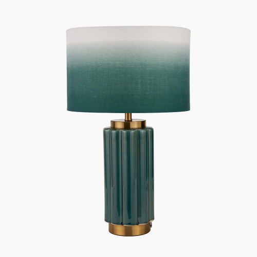 Pacific Lifestyle Lushan Green Scalloped Ceramic Table Lamp