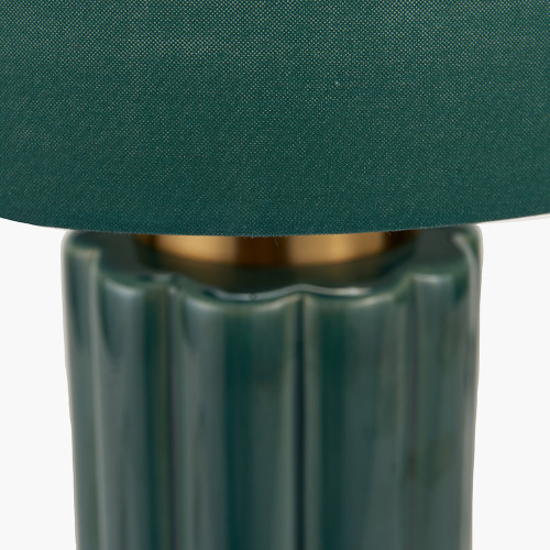 Pacific Lifestyle Lushan Green Scalloped Ceramic Table Lamp