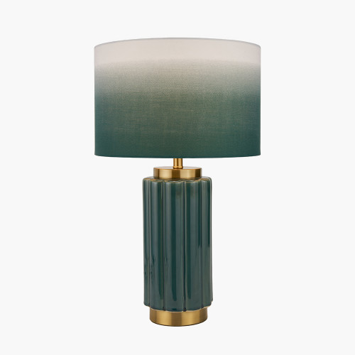 pacific lifestyle Lushan Green Scalloped Ceramic Table Lamp
