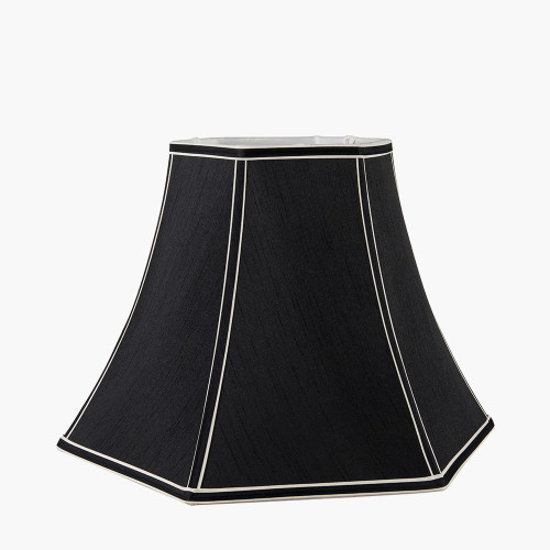 Pacific Lifestyle Lyla 25cm Black Silk Mix Bowed Lampshade