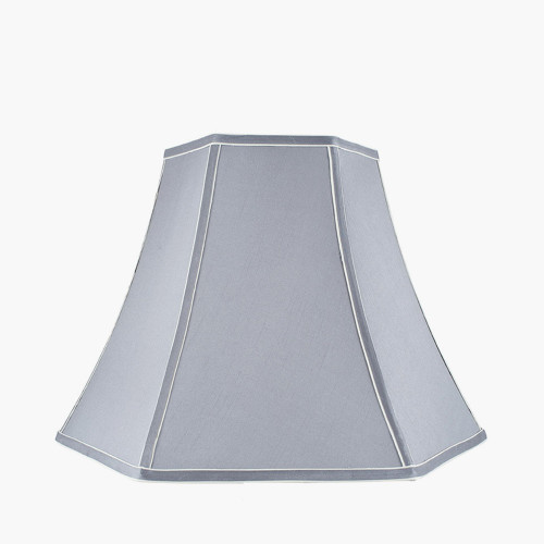 Pacific Lifestyle Lyla 30cm Steel Grey Silk Mix Bowed Lampshade