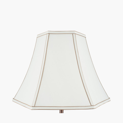 pacific lifestyle Lyla 40cm Cream Silk Mix Bowed Lampshade