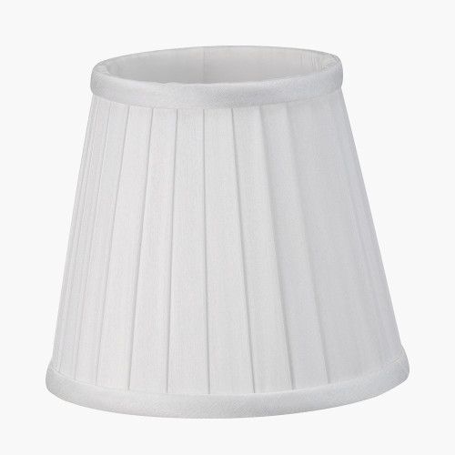 Pacific Lifestyle Lyndon 15cm Ivory Silk Mix Knife Pleat Tapered Lampshade