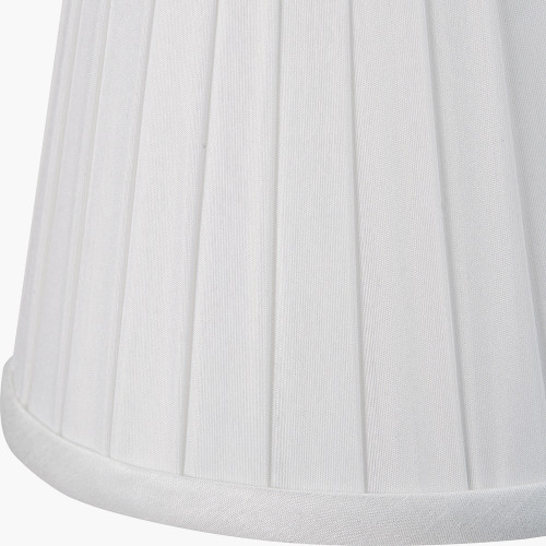 Pacific Lifestyle Lyndon 15cm Ivory Silk Mix Knife Pleat Tapered Lampshade
