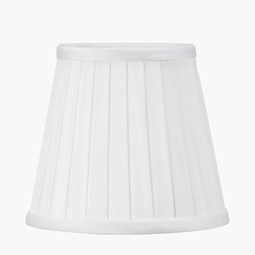 pacific lifestyle Lyndon 15cm Ivory Silk Mix Knife Pleat Tapered Lampshade