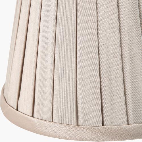 Pacific Lifestyle Lyndon 15cm Taupe Silk Mix Knife Pleat Tapered Lampshade