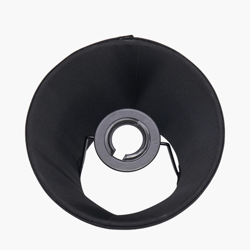 Pacific Lifestyle Lyndon 17cm Black Silk Mix Knife Pleat Tapered Lampshade