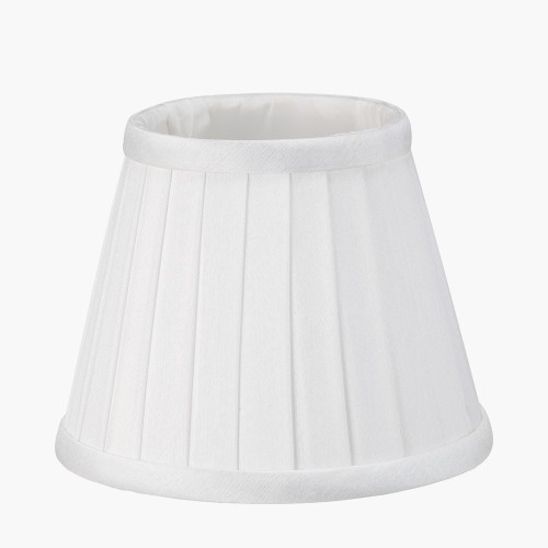 Pacific Lifestyle Lyndon 17cm Ivory Silk Mix Knife Pleat Tapered Lampshade