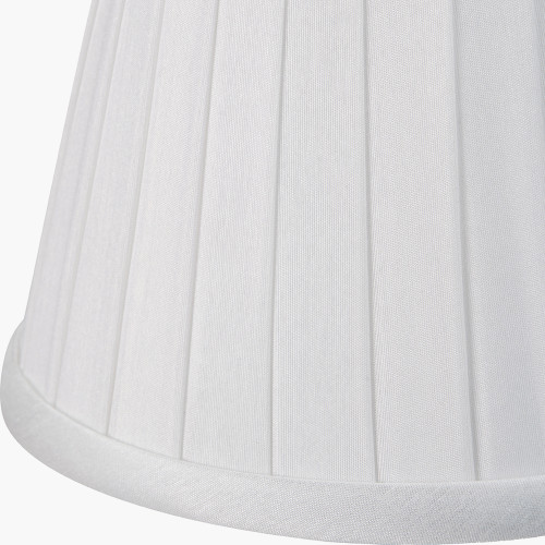 Pacific Lifestyle Lyndon 17cm Ivory Silk Mix Knife Pleat Tapered Lampshade